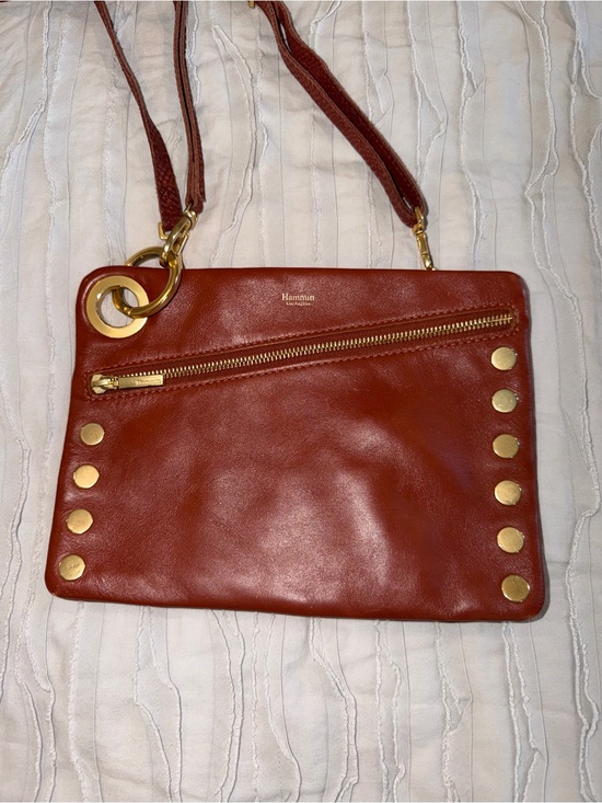 Hammitt Handbags - Hammitt Burnt Orange Leather Crossbody with Gold Hardware